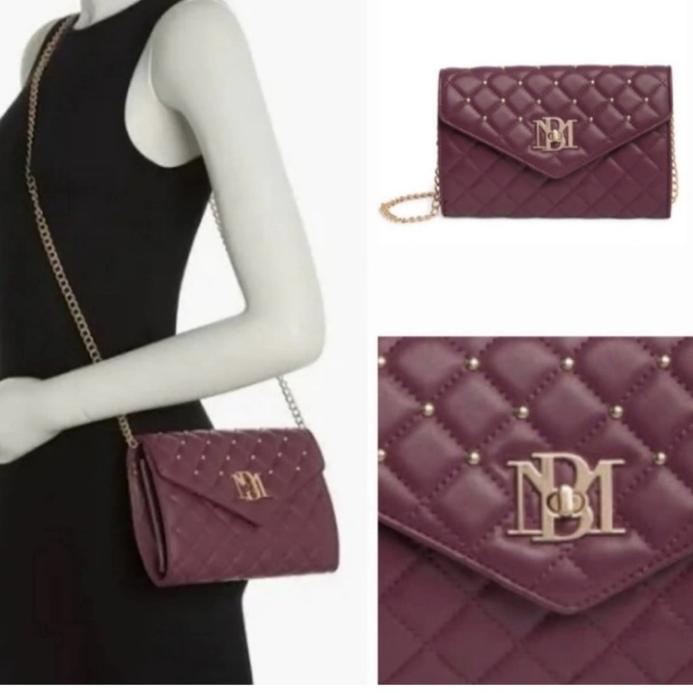 Diane Von Furstenberg Quilted Chain Crossbody in Plum